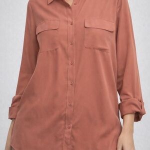 Apt. 9 Women's Terracotta Button-Down Shirt